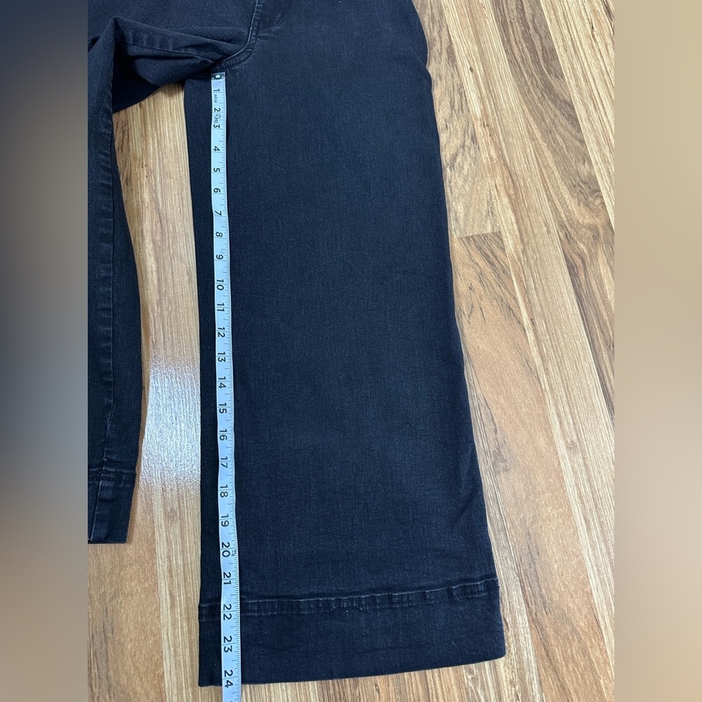 H&M High Waisted Culotte Wide Leg Cropped Jeans Black Size 4 - Picture 6 of 8